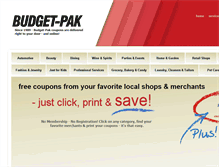 Tablet Screenshot of budgetpak.com